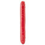 Двусторонний фаллоимитатор Black & Red by TOYFA, ПВХ, красный, 31 см