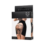 Мини-юбка Glossy Leanne из материала Wetlook, черный, M