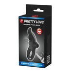 Эрекционное виброкольцо с двойным подхватом PrettyLove Vibrant Penis Ring