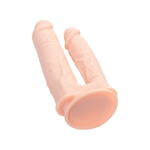 Фаллоимитатор для двойного проникновения RealStick Silicone Jason M, сайлекспан, телесный, 18,5 см