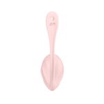 Виброяйцо Satisfyer Ribbed Petal с пультом ДУ, розовое, 7,8 см
