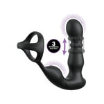 Вибромассажёр простаты с эрекционным кольцом ASS-GASM SLIDE &amp GLIDE
